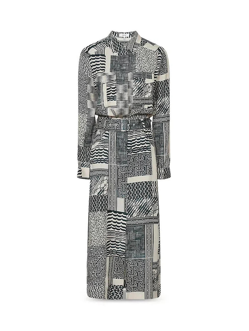 NEW, Reiss Women's Kirby Light Ground Ditsy Midi Dress in Green Sz 10 #MD1586 - Picture 3 of 10